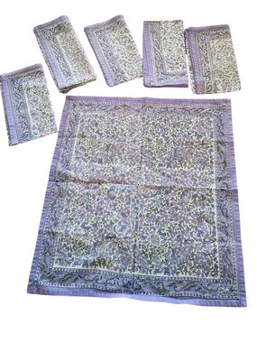 Hand Painted French Country  Cottagecore  Shabby Chic Tea Party Deco  Napkins 6